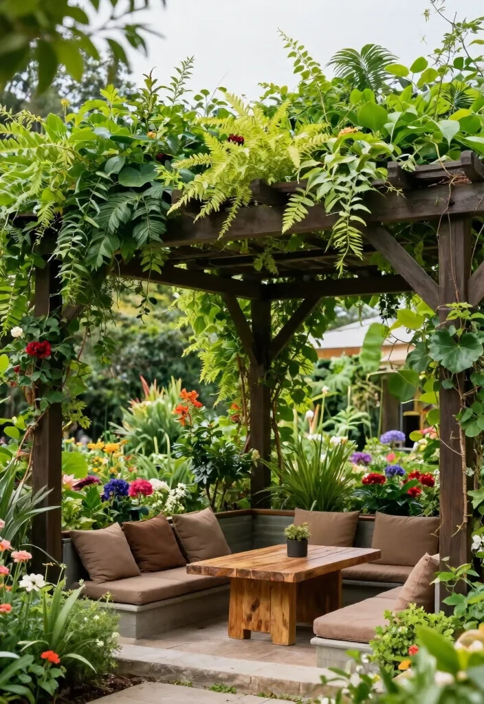 15 Pergola Cover Ideas Waterproof & Stylish - 8. Green Roof Pergola 1