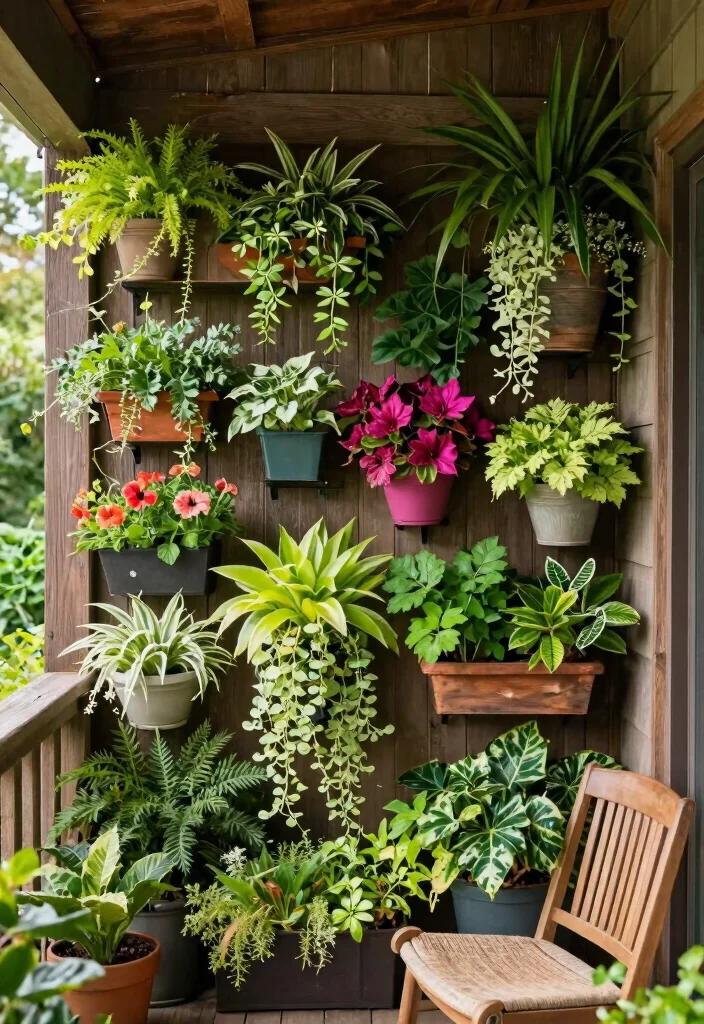 15 Shade Porch Planter Ideas for a Cool Green Touch - 8. Creative Vertical Gardens 1