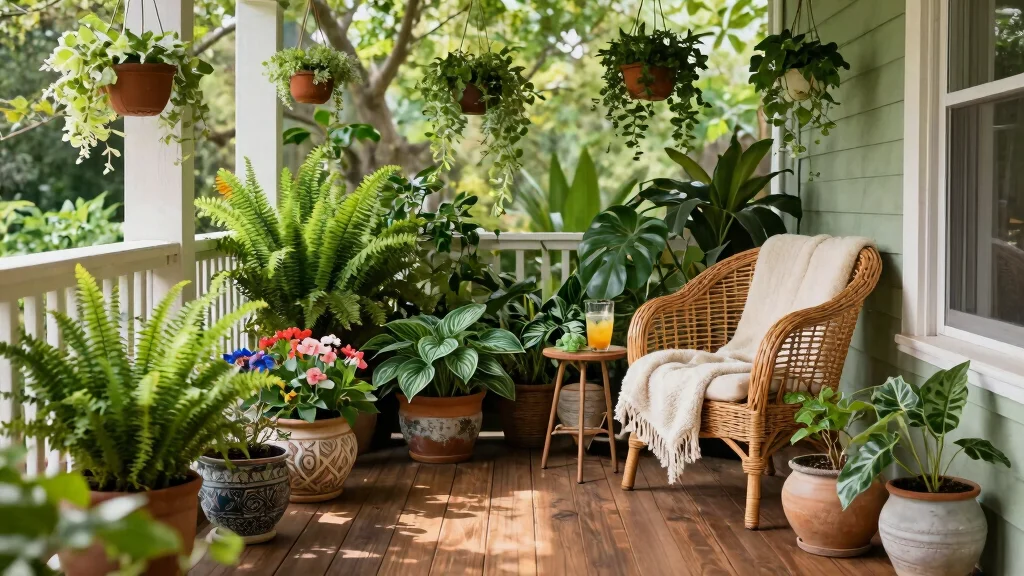15 Shade Porch Planter Ideas for a Cool Green Touch