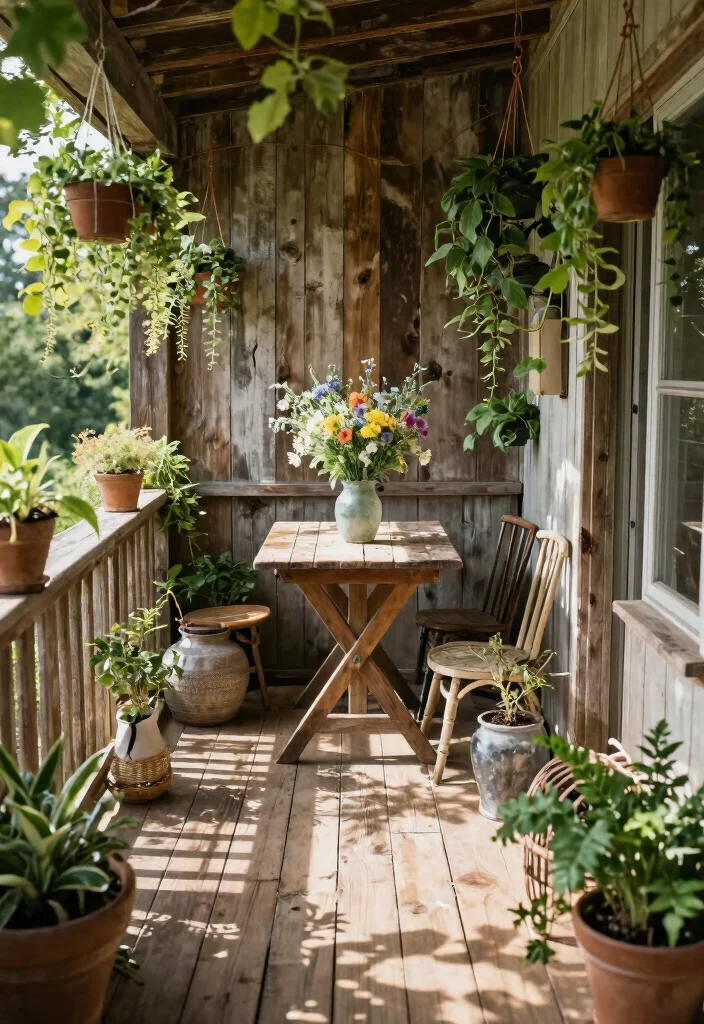 15 Wood Balcony Ideas That Feel Warm & Modern - 1. Rustic Charm with Reclaimed Wood 1