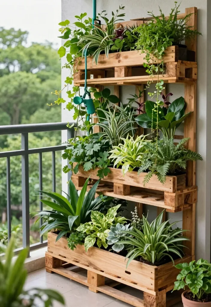 15 Wood Balcony Ideas That Feel Warm & Modern - 6. Nature-Inspired with Vertical Gardens 1