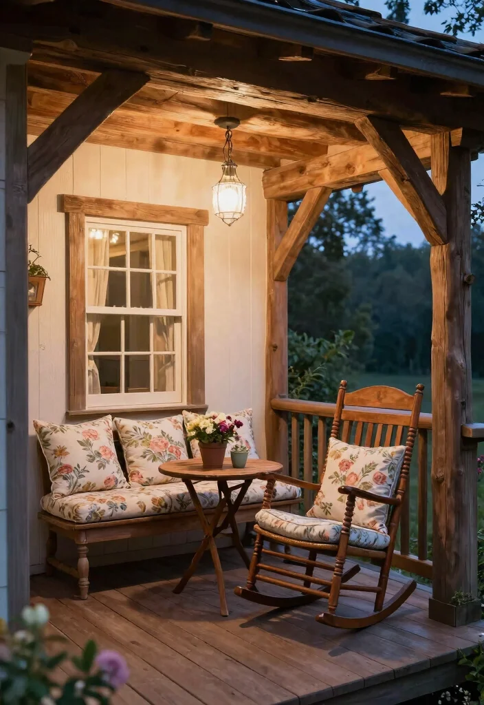 15 Wood Balcony Ideas That Feel Warm & Modern - 9. Classic Cottage Style with Wood Beams 1