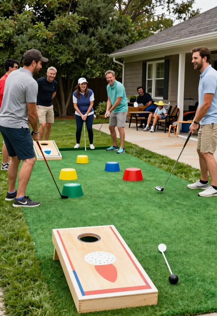 16 Backyard Golf Ideas That Bring the Course Home - 11. Engaging Golf-Themed Games 1