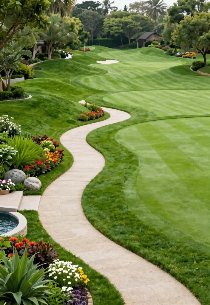 16 Backyard Golf Ideas That Bring the Course Home - 16. Golf Course-Inspired Landscape Design 1