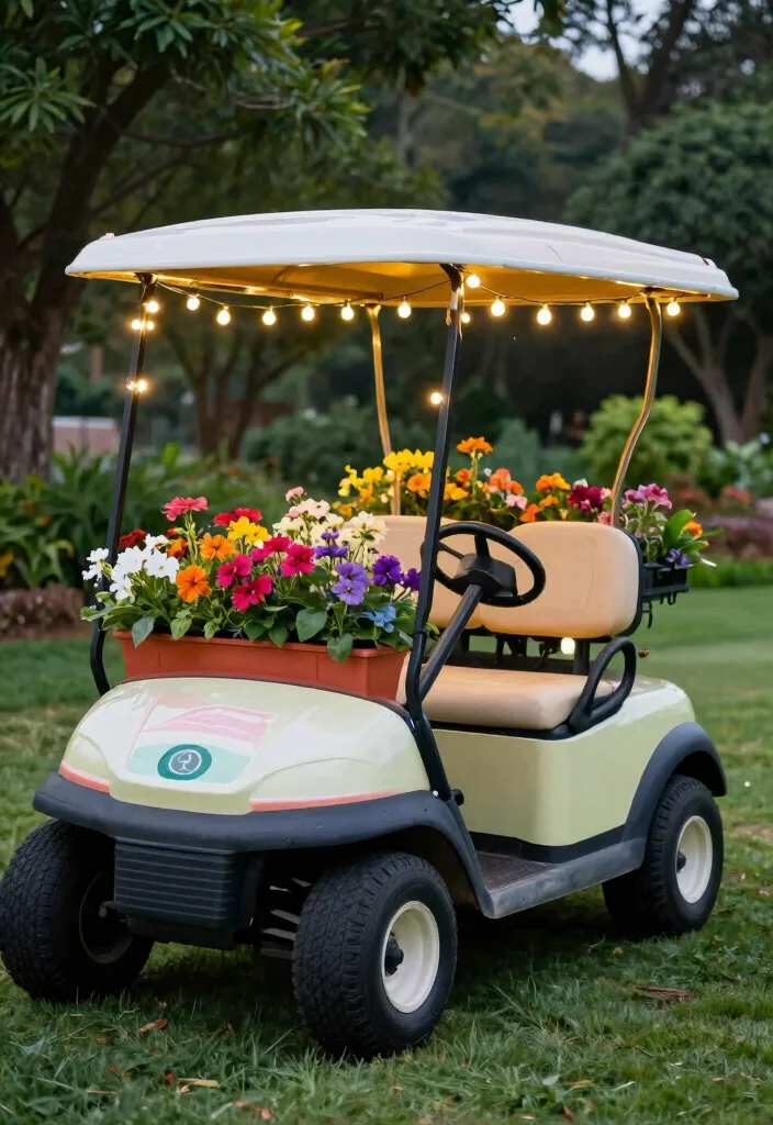 16 Backyard Golf Ideas That Bring the Course Home - 8. Golf Cart Decor 1