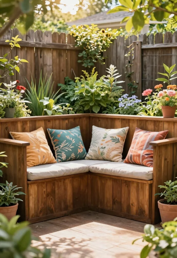 16 Garden Fence 2026 Trending Ideas That Blend Beauty & Privacy - 10. Fence with Built-In Seating 1