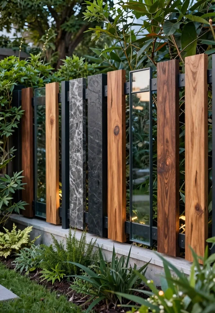 16 Garden Fence 2026 Trending Ideas That Blend Beauty & Privacy - 14. Mixed Material Fences 1