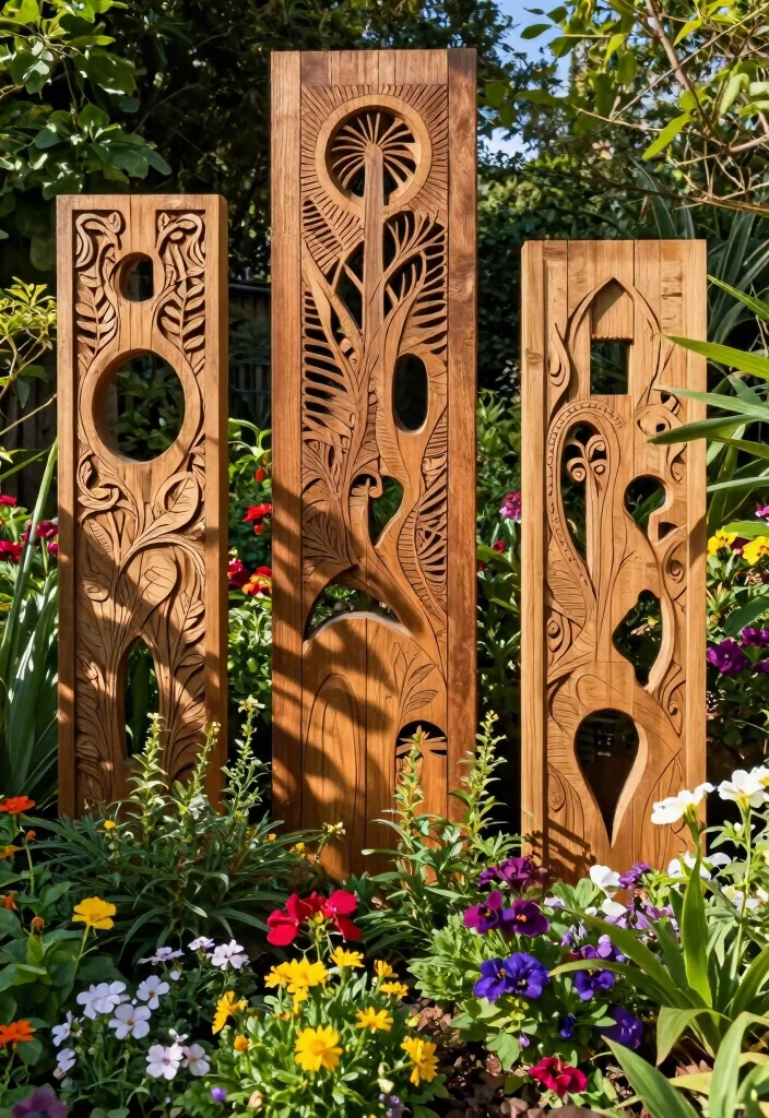 16 Garden Fence 2026 Trending Ideas That Blend Beauty & Privacy - 6. Artistic Wooden Panels 1