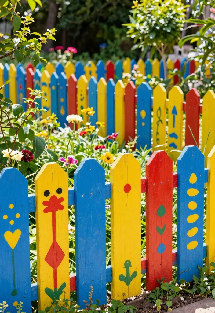 16 Garden Fence 2026 Trending Ideas That Blend Beauty & Privacy - 7. Colorful Painted Fences 1