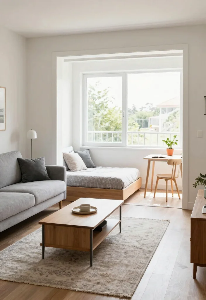 16 Living Room With Balcony Door Ideas That Brighten Your Space - 12. Multi-Functional Spaces 1