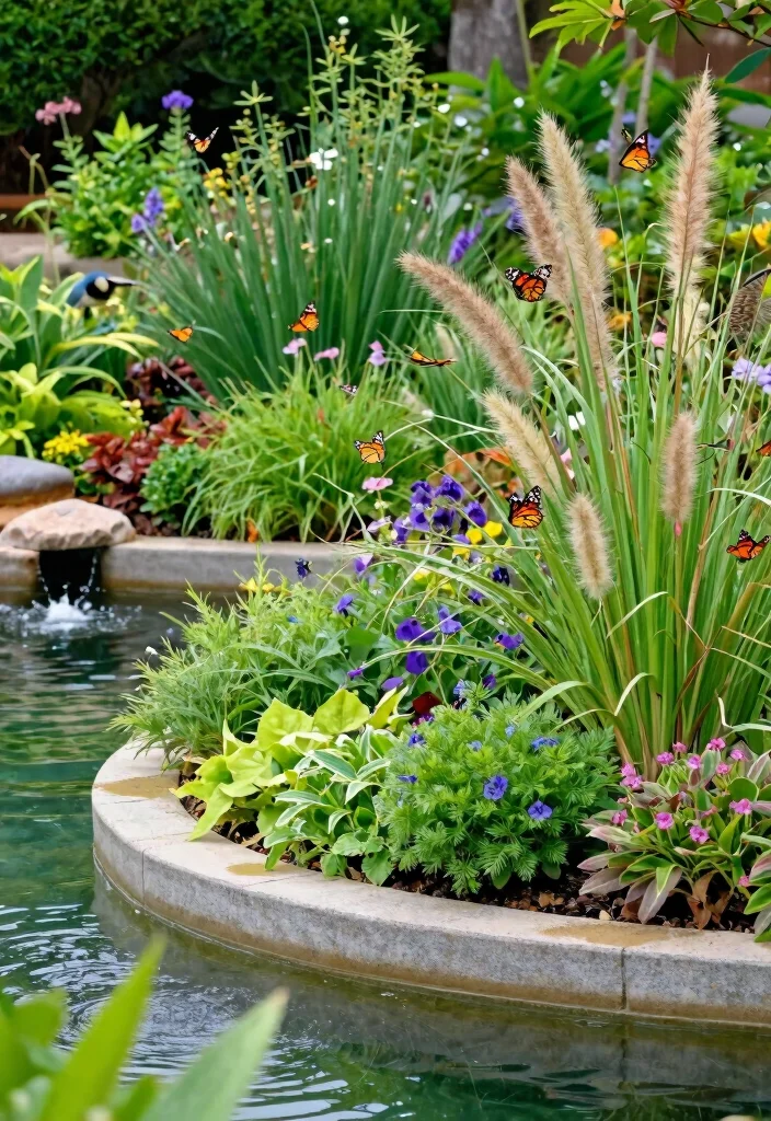 16 Poolside Planter Ideas That Add Lush Vibes - 16. Wildlife-Friendly Planters 1