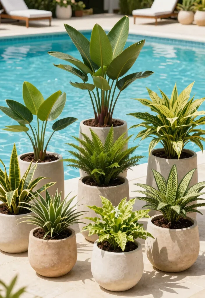 16 Poolside Planter Ideas That Add Lush Vibes - 3. Self-Watering Pots 1