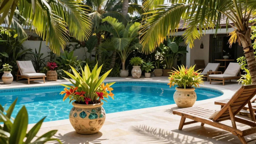 16 Poolside Planter Ideas That Add Lush Vibes