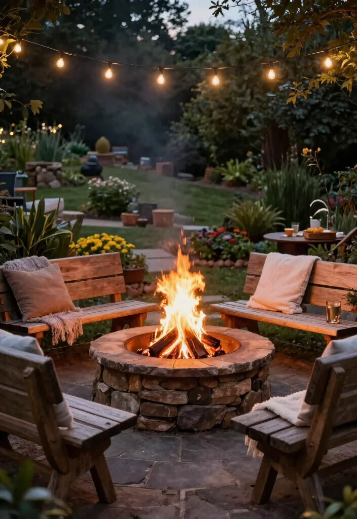 16 Sloping Backyard Ideas That Turn Hills Into Highlights - 2. Cozy Fire Pits 1