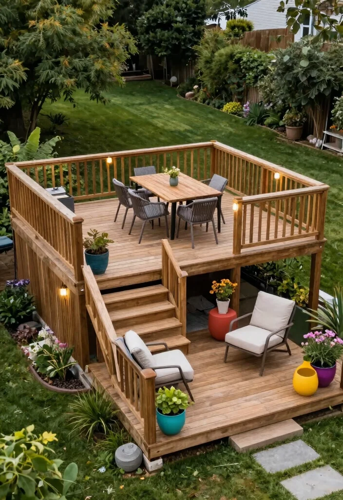 16 Sloping Backyard Ideas That Turn Hills Into Highlights - 8. Multi-Level Decks 1