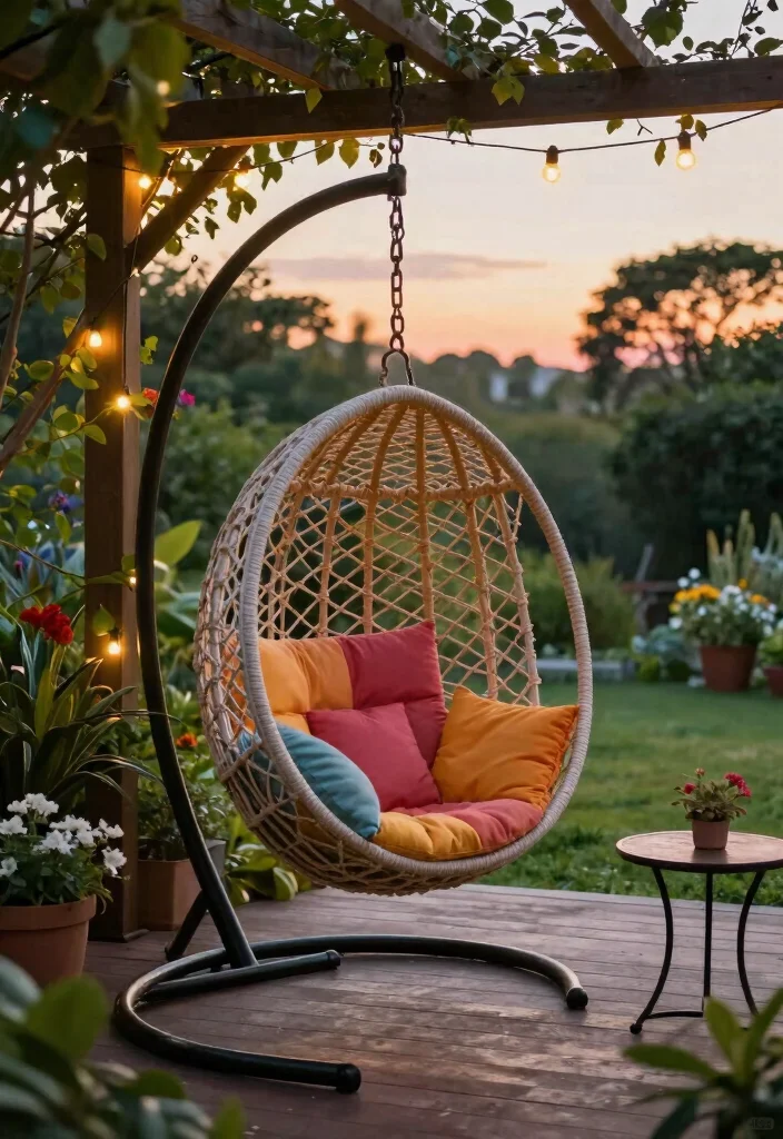 16 Terrace Furniture Ideas for a Chic Outdoor Lounge 61 16 Terrace Furniture Ideas for a Chic Outdoor Lounge - 11. Hanging Chairs and Swings 1