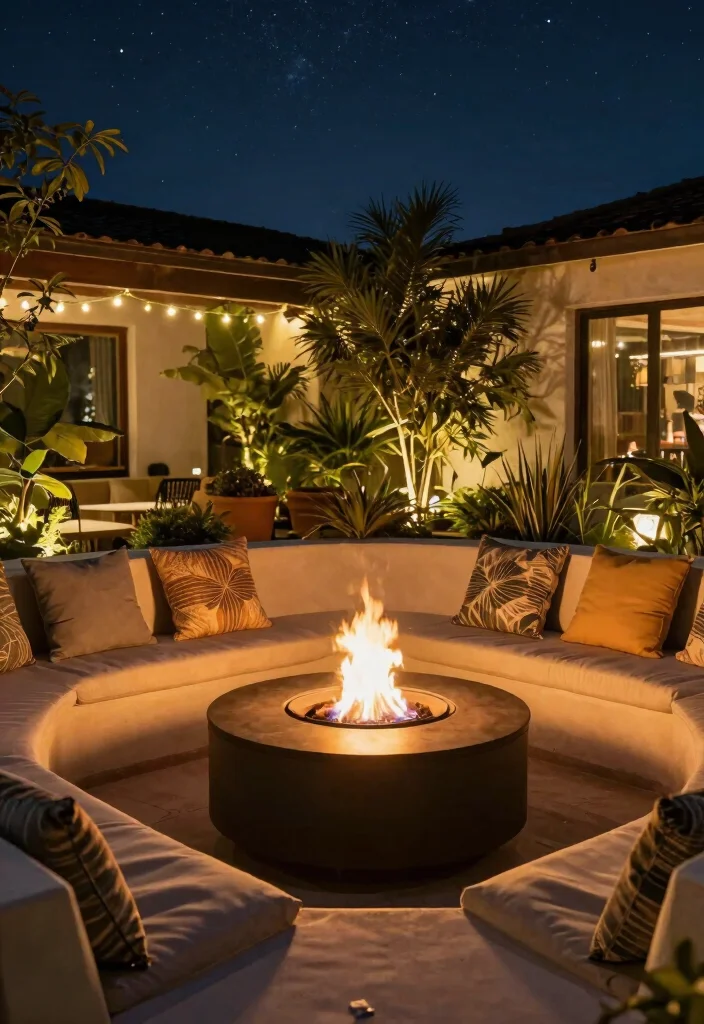 16 Terrace Furniture Ideas for a Chic Outdoor Lounge 65 16 Terrace Furniture Ideas for a Chic Outdoor Lounge - 15. Outdoor Fire Pit Seating 1