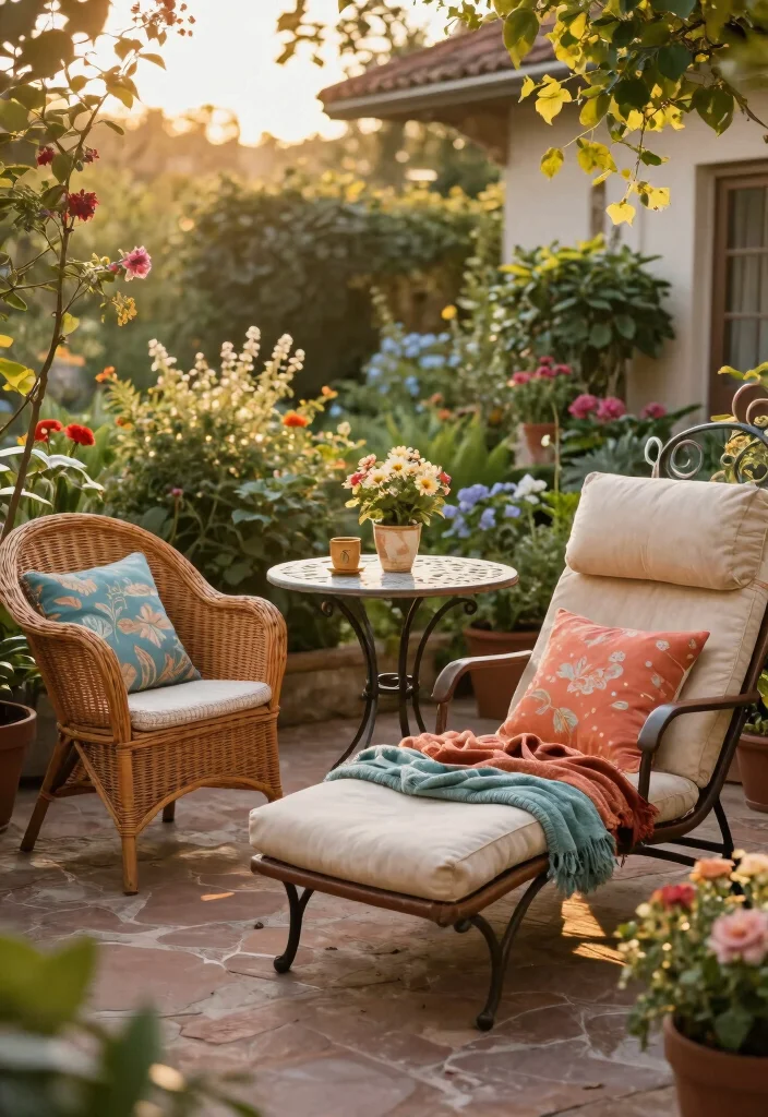16 Terrace Furniture Ideas for a Chic Outdoor Lounge 37 16 Terrace Furniture Ideas for a Chic Outdoor Lounge - 7. Vintage Furniture Finds 1