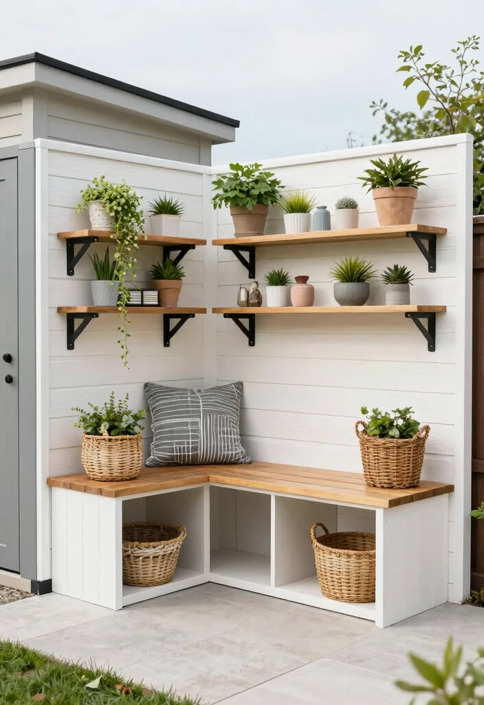 17 Big Terrace Ideas That Make a Statement - 11. Practical Outdoor Storage Solutions 1