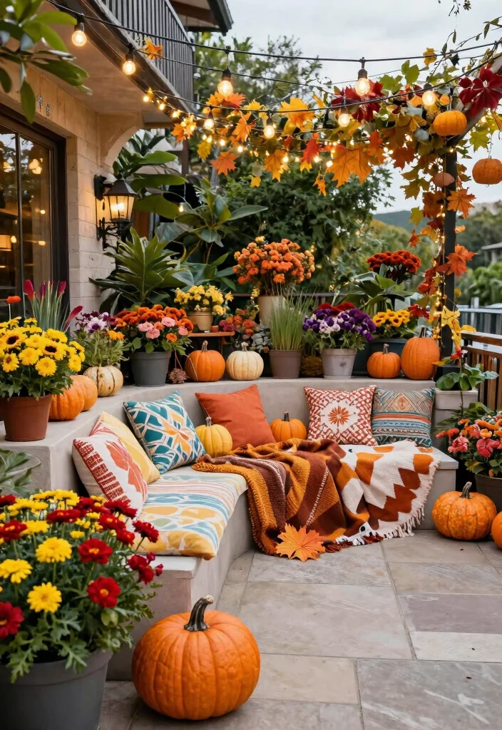 17 Big Terrace Ideas That Make a Statement - 15. Seasonal Decor Flairs 1