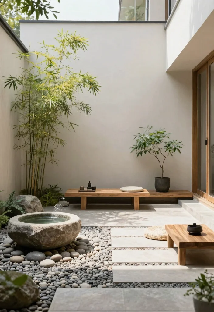 17 Big Terrace Ideas That Make a Statement - 4. Minimalist Zen Space 1