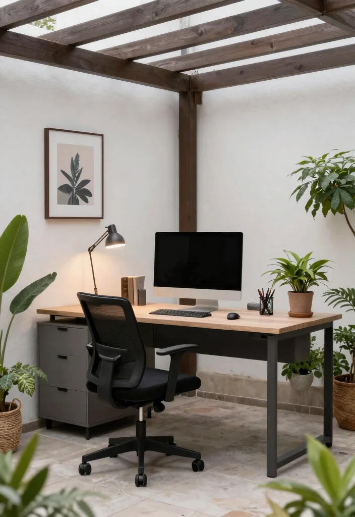 17 Enclosed Pergola Ideas for Year Round Comfort 57 17 Enclosed Pergola Ideas for Year Round Comfort - 17. Engaging Home Office Space 1