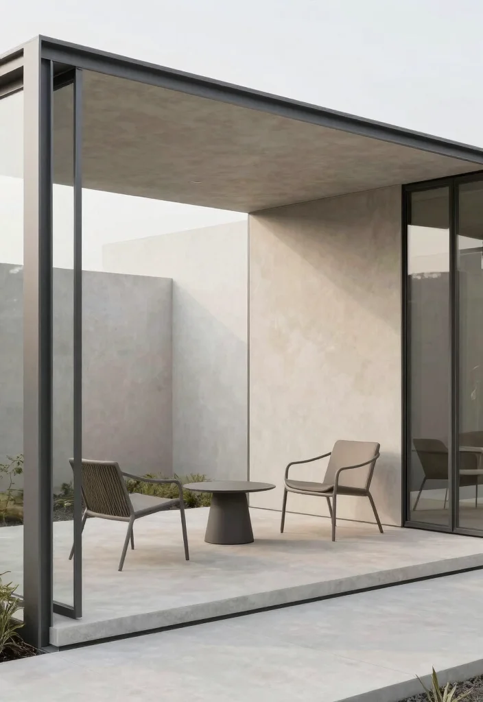 17 Enclosed Pergola Ideas for Year Round Comfort 2 17 Enclosed Pergola Ideas for Year Round Comfort - 2. Modern Minimalist Elegance 1