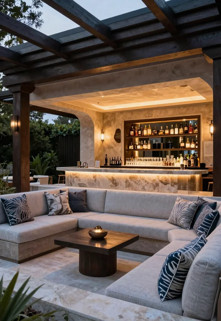 17 Enclosed Pergola Ideas for Year Round Comfort 15 17 Enclosed Pergola Ideas for Year Round Comfort - 5. Luxurious Lounge with Built-in Features 1