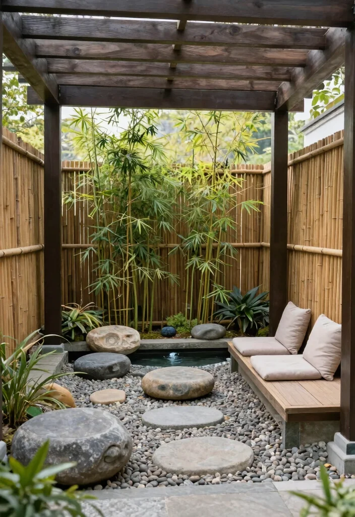 17 Enclosed Pergola Ideas for Year Round Comfort 16 17 Enclosed Pergola Ideas for Year Round Comfort - 6. Zen Garden Retreat 1