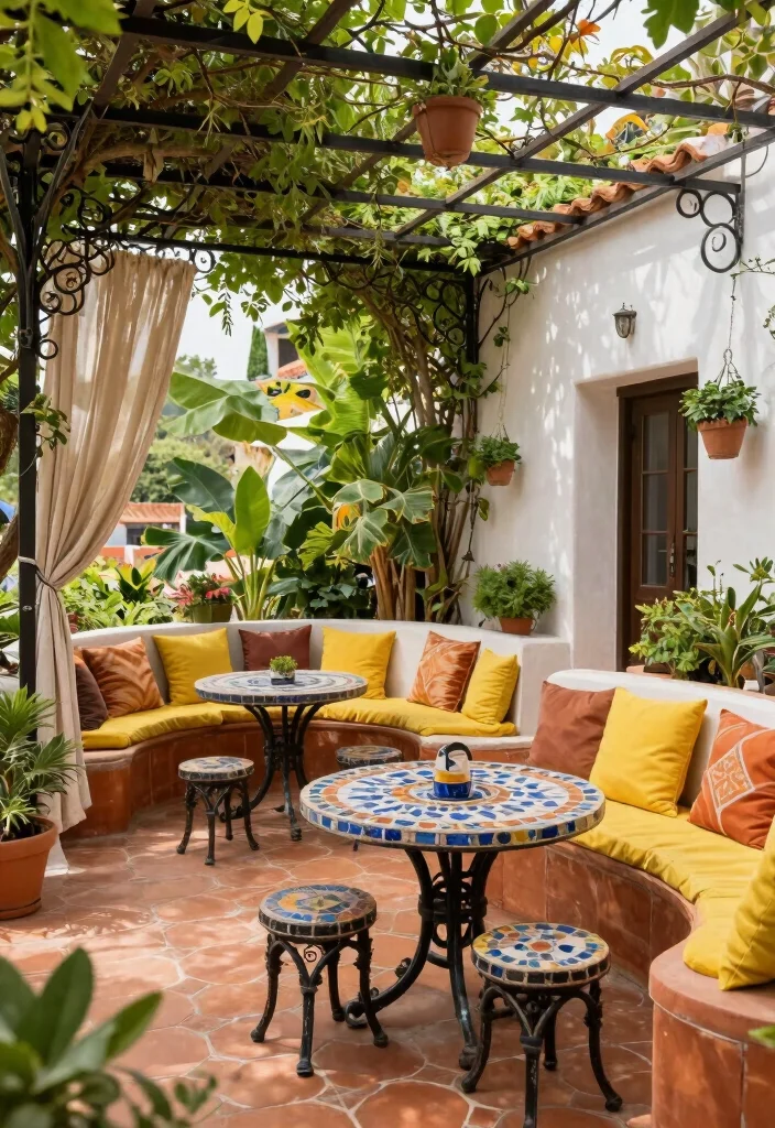 17 Enclosed Pergola Ideas for Year Round Comfort 18 17 Enclosed Pergola Ideas for Year Round Comfort - 8. Mediterranean Oasis 1