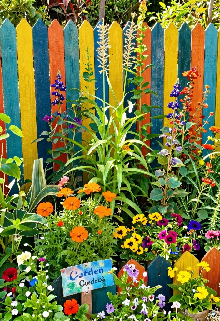 17 Fence Landscaping Ideas That Soften & Style Your Yard - 13. Garden Fence as a Backdrop 1