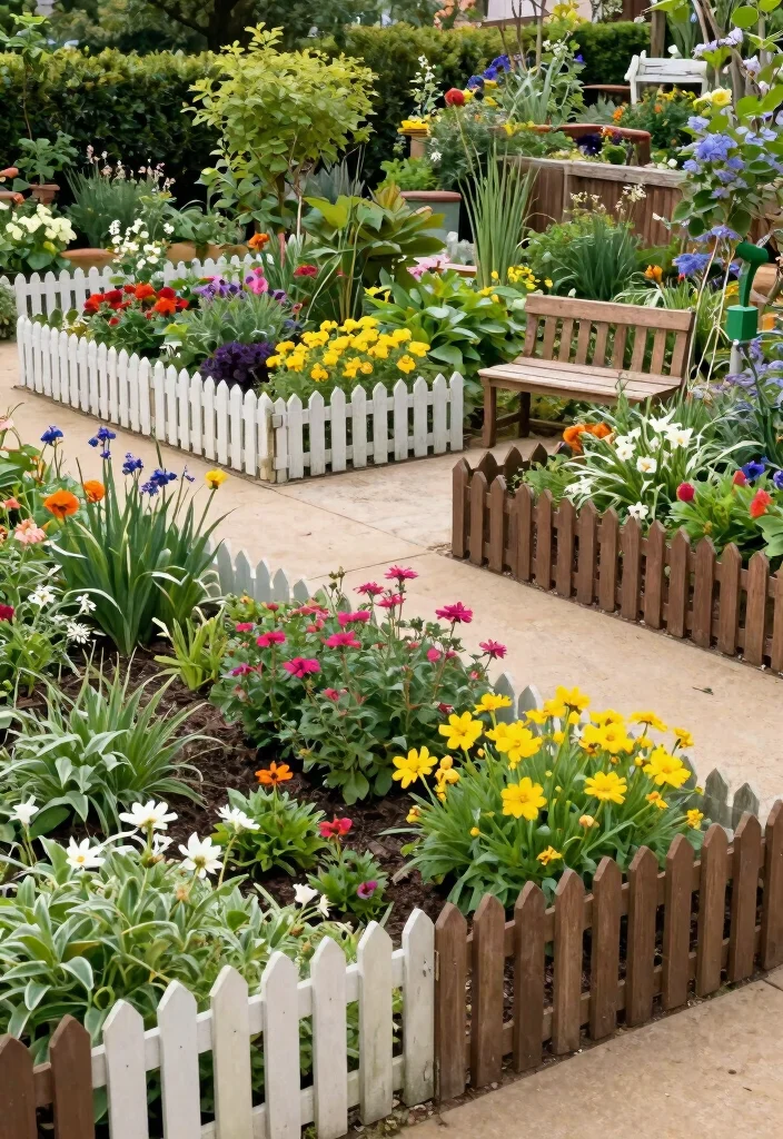 17 Fence Landscaping Ideas That Soften & Style Your Yard - 15. Garden Borders with Fences 1