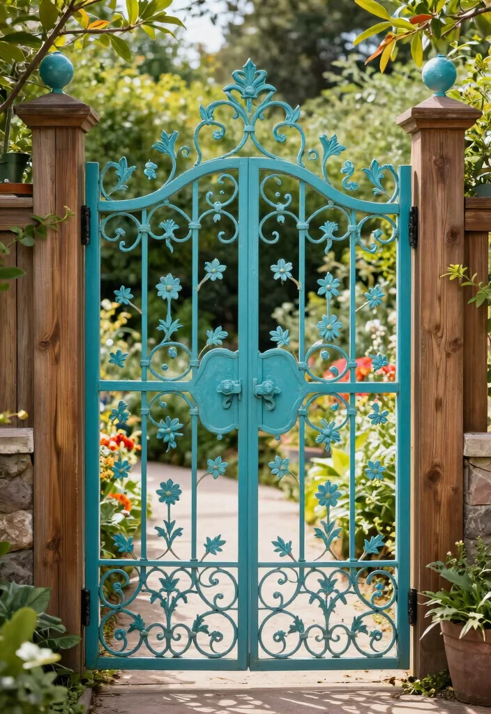 17 Fence Landscaping Ideas That Soften & Style Your Yard - 16. Creative Fence Gates 1