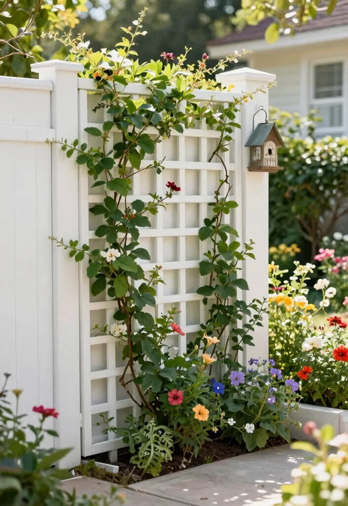 17 Fence Landscaping Ideas That Soften & Style Your Yard - 2. Decorative Trellises 1
