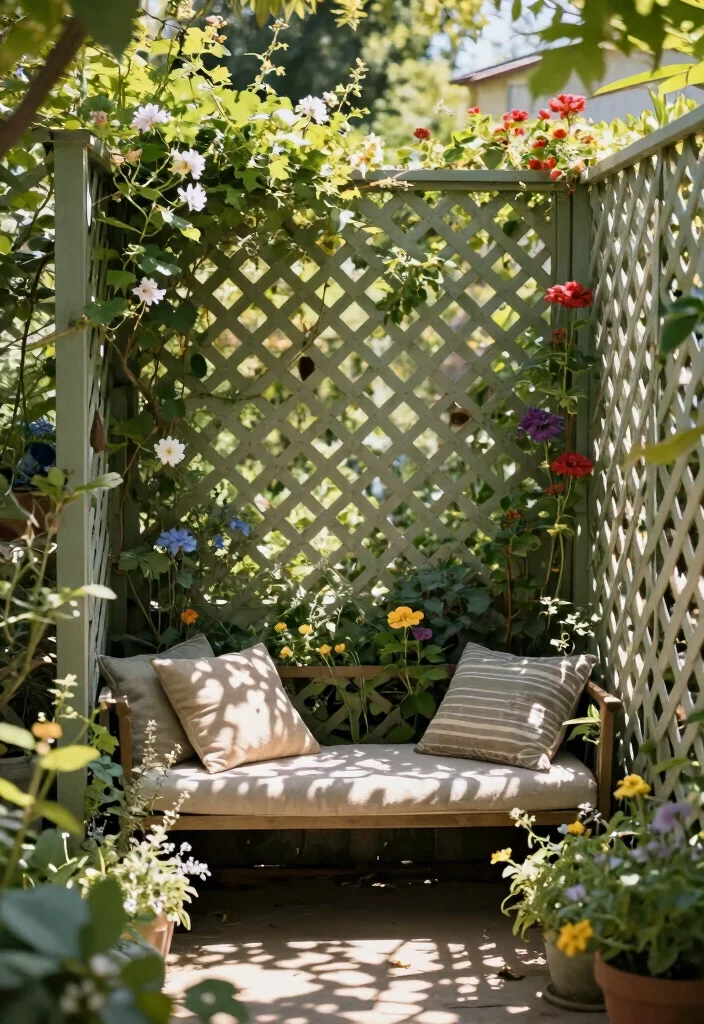 17 Fence Landscaping Ideas That Soften & Style Your Yard - 8. Lattice Fences for Privacy 1