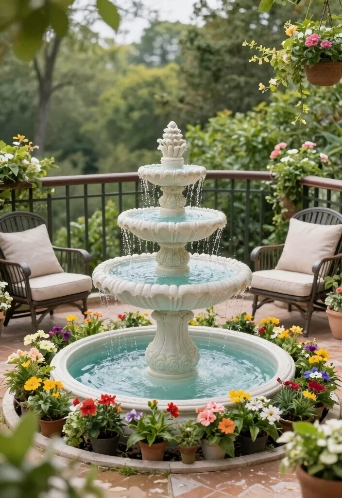 17 Ideas for Small Balcony Spaces That Feel Bigger 41 17 Ideas for Small Balcony Spaces That Feel Bigger - 11. Water Feature 1
