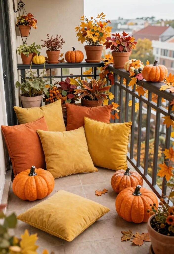 17 Ideas for Small Balcony Spaces That Feel Bigger 42 17 Ideas for Small Balcony Spaces That Feel Bigger - 12. Seasonal Decor 1