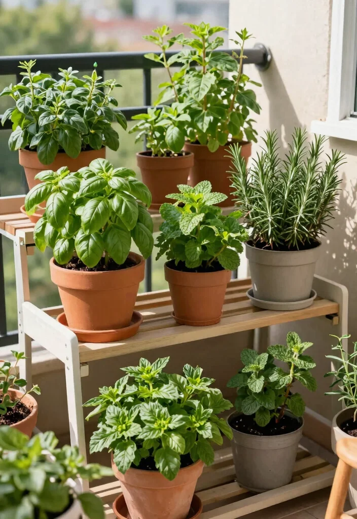 17 Ideas for Small Balcony Spaces That Feel Bigger 67 17 Ideas for Small Balcony Spaces That Feel Bigger - 17. Herb Garden 1