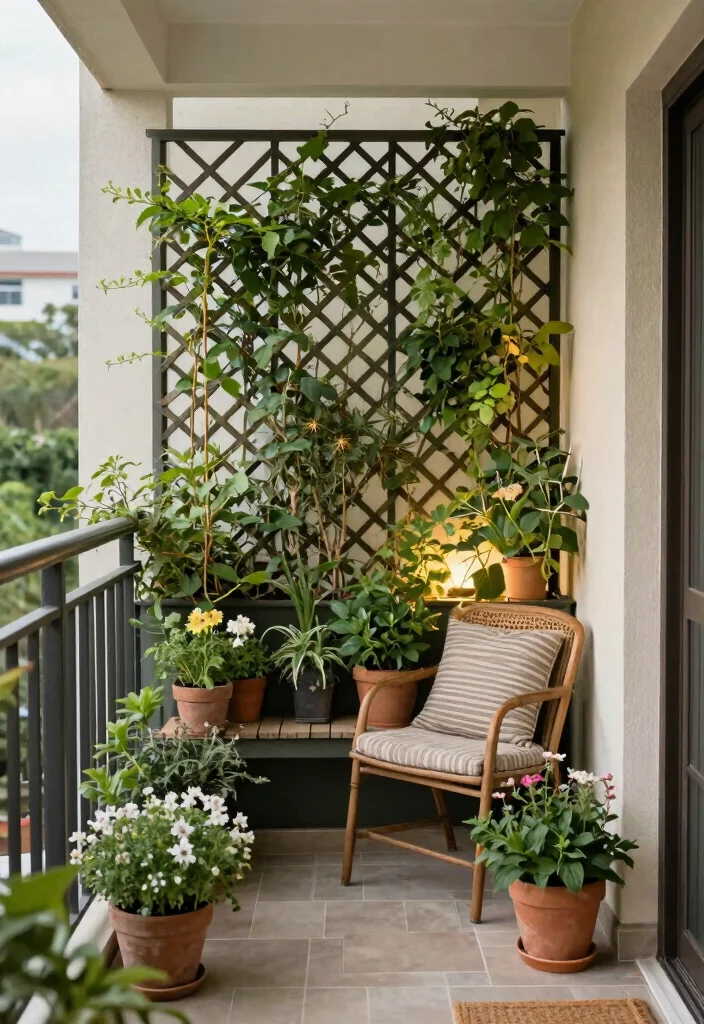 17 Ideas for Small Balcony Spaces That Feel Bigger 28 17 Ideas for Small Balcony Spaces That Feel Bigger - 8. Vertical Trellis 1