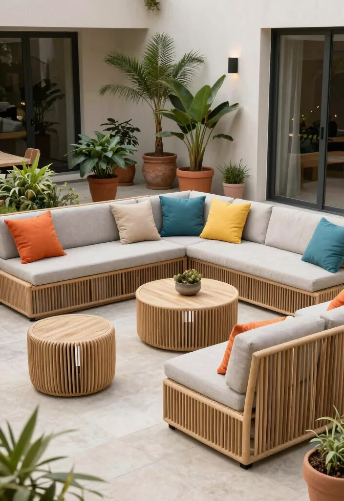 17 Outdoor Seating Ideas for Stylish Relaxing Spaces - 11. Modular Outdoor Seating 1