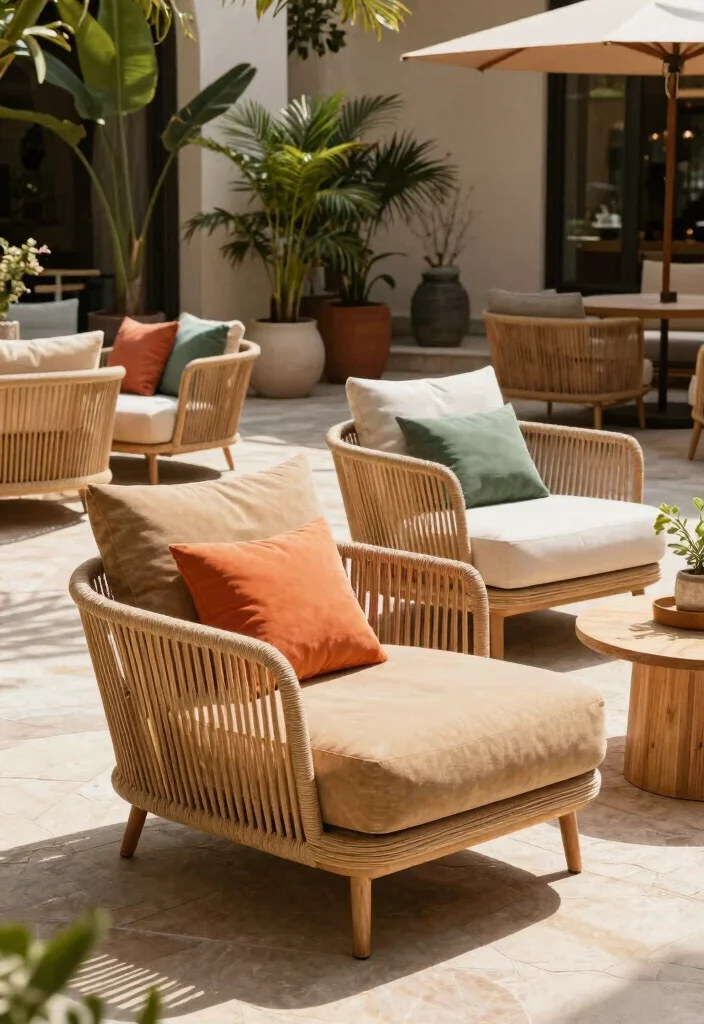 17 Outdoor Seating Ideas for Stylish Relaxing Spaces - 13. Stylish Lounge Chairs from Sustainable Materials 1