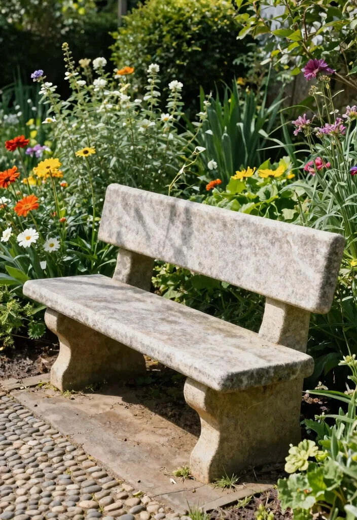 17 Outdoor Seating Ideas for Stylish Relaxing Spaces - 4. Natural Stone Benches 1