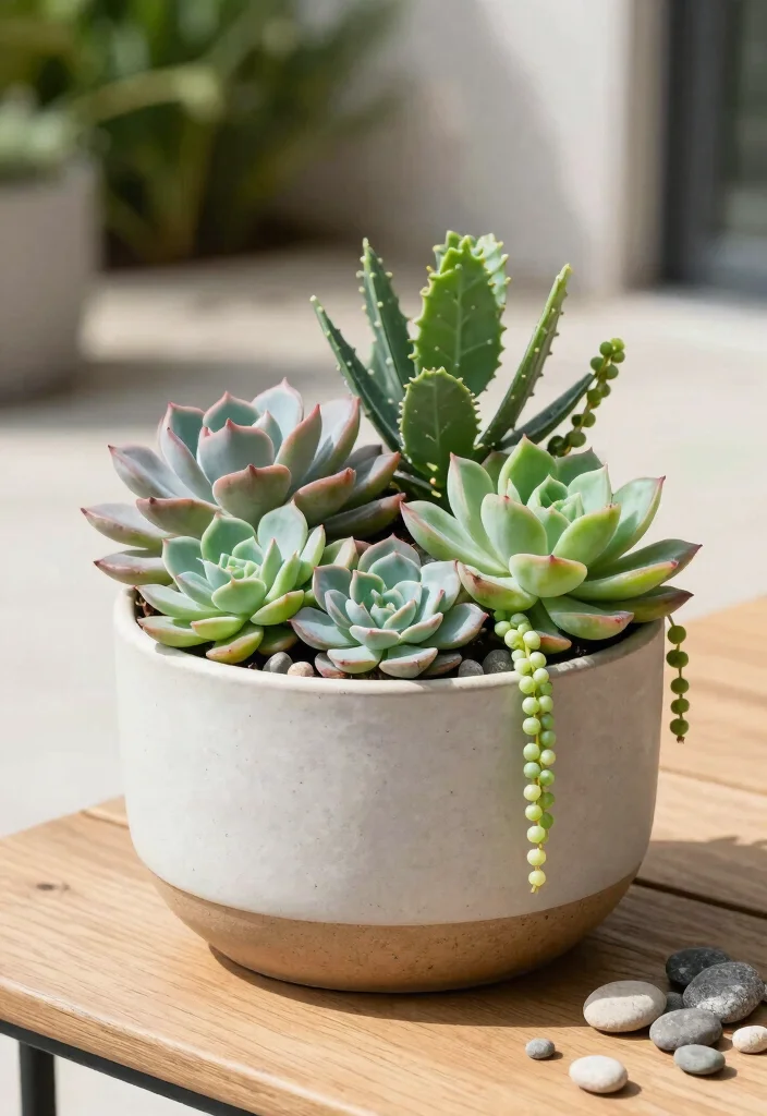 18 Container Flower Garden Ideas That Bloom Beautifully 16 18 Container Flower Garden Ideas That Bloom Beautifully - 6. Succulent Sensations 1