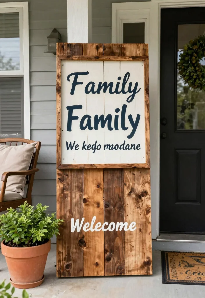 18 Cozy Front Porch 2026 Trending Ideas That Feel Warm & Welcoming - 17. Inviting Porch Signage 1