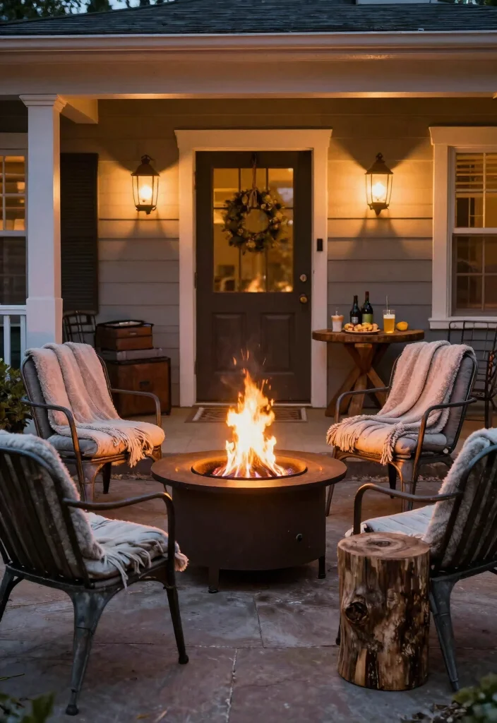 18 Cozy Front Porch 2026 Trending Ideas That Feel Warm & Welcoming - 4. Cozy Fire Pit Areas 1