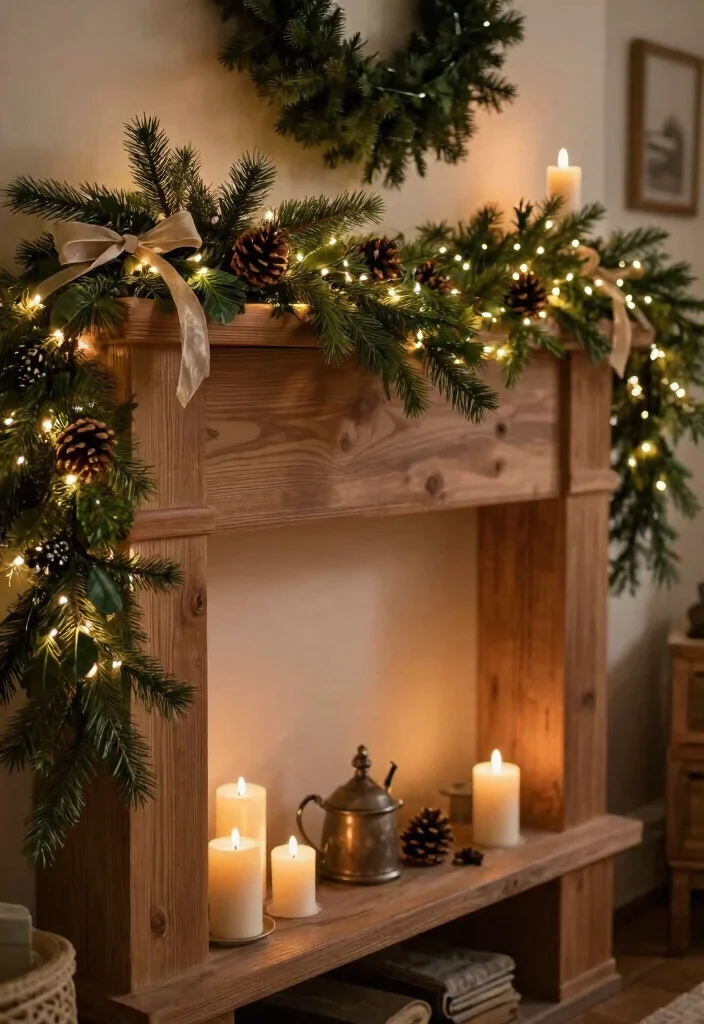 18 Farmhouse Christmas Decor Ideas That Feel Magical - 12. Festive Garland for Mantels and Doorways 1