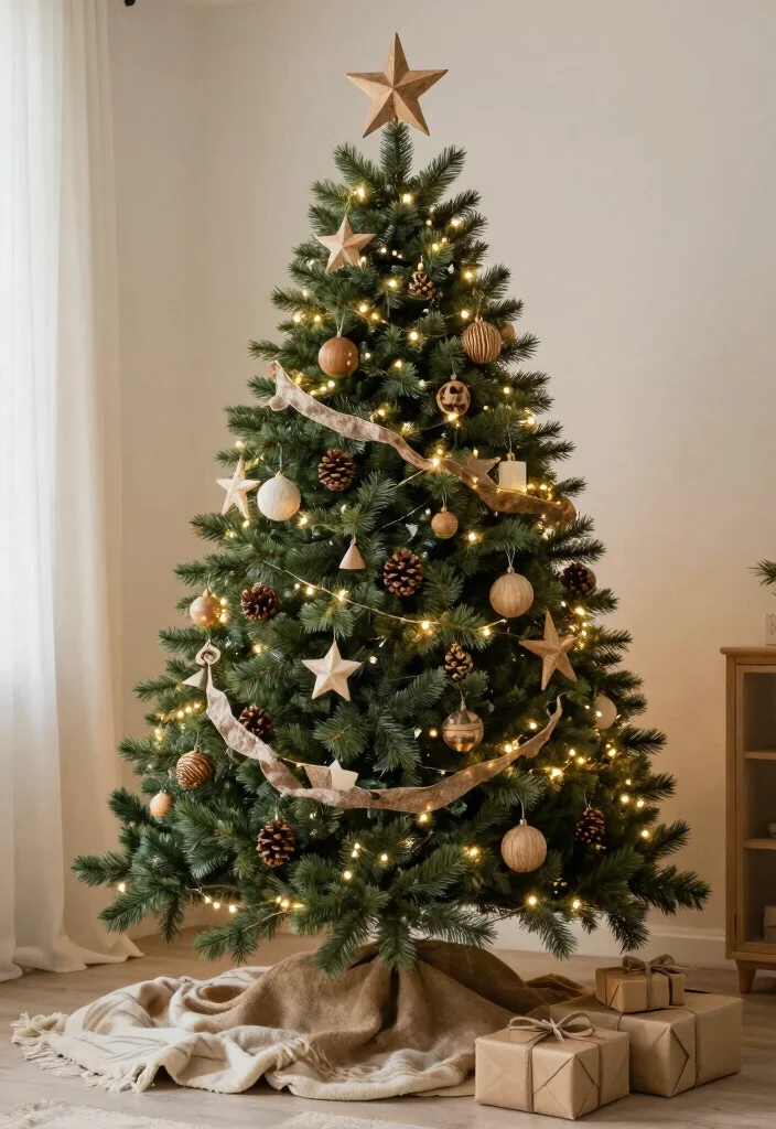 18 Farmhouse Christmas Decor Ideas That Feel Magical - 9. Farmhouse-Inspired Christmas Trees 1