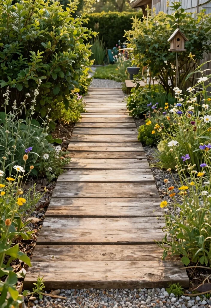 18 Front Walkway 2026 Trending Ideas That Instantly Elevate Your Entrance - 1. Reclaimed Wood Pathway 1