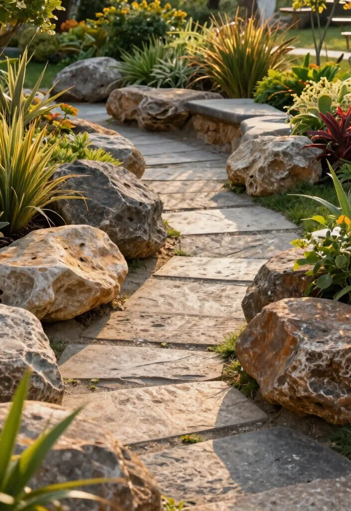 18 Front Walkway 2026 Trending Ideas That Instantly Elevate Your Entrance - 11. Eco-Friendly Boulders 1