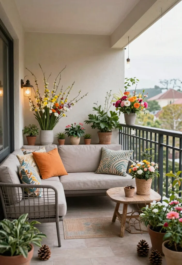 18 House Balcony Design Ideas That Elevate Your Exterior 58 18 House Balcony Design Ideas That Elevate Your Exterior - 18. Seasonal Decor Touches 1